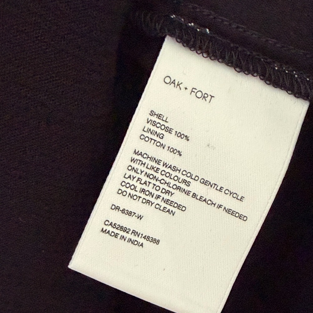 OAK+FORT Black Midi Dress NWT - Picture 5 of 8